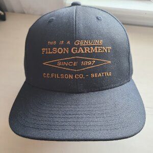 Filson Heritage Ball Cap Black Diamond Genuine Garment Since 1897 One Size NEW